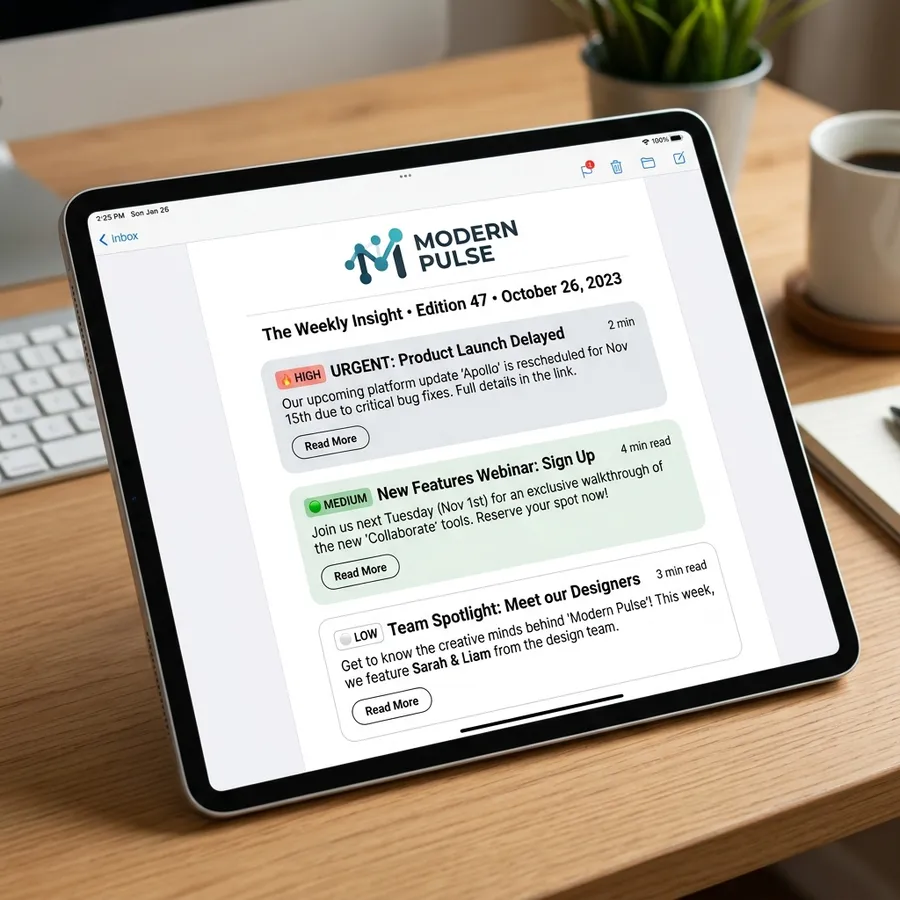 Newsletter Screenshot